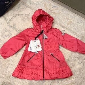 Moncler Pink Girls Kids Raincoat